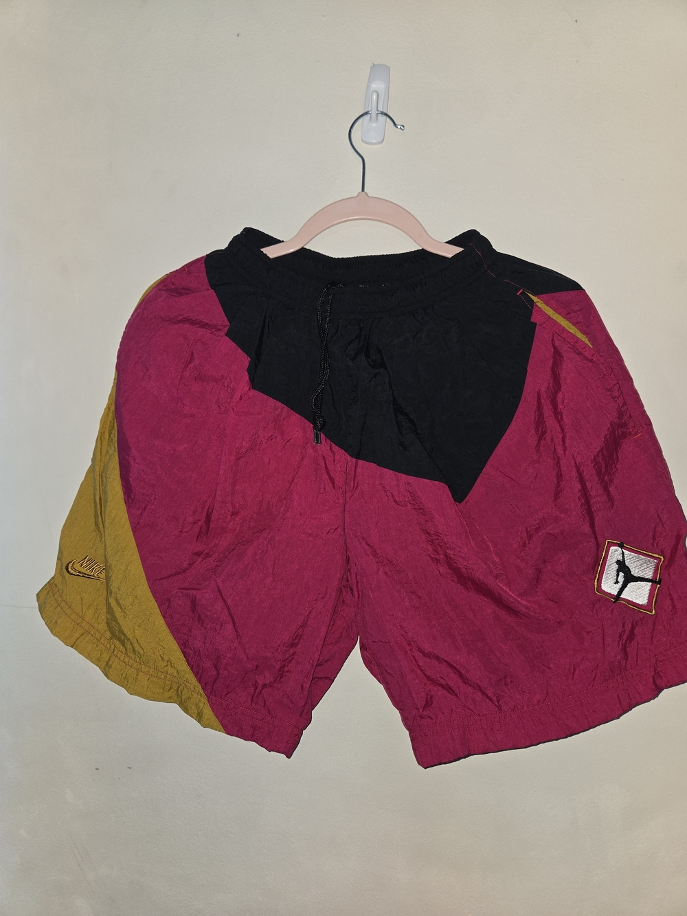 Nike Men’s Colorblock Athletic Shorts - Magenta, Black & Mustard